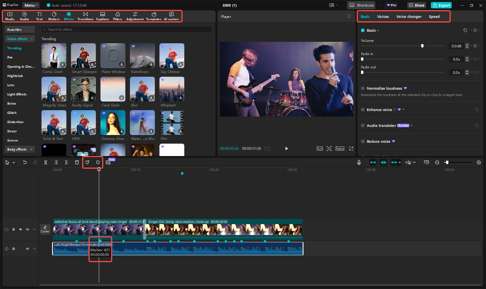 Edit the music video