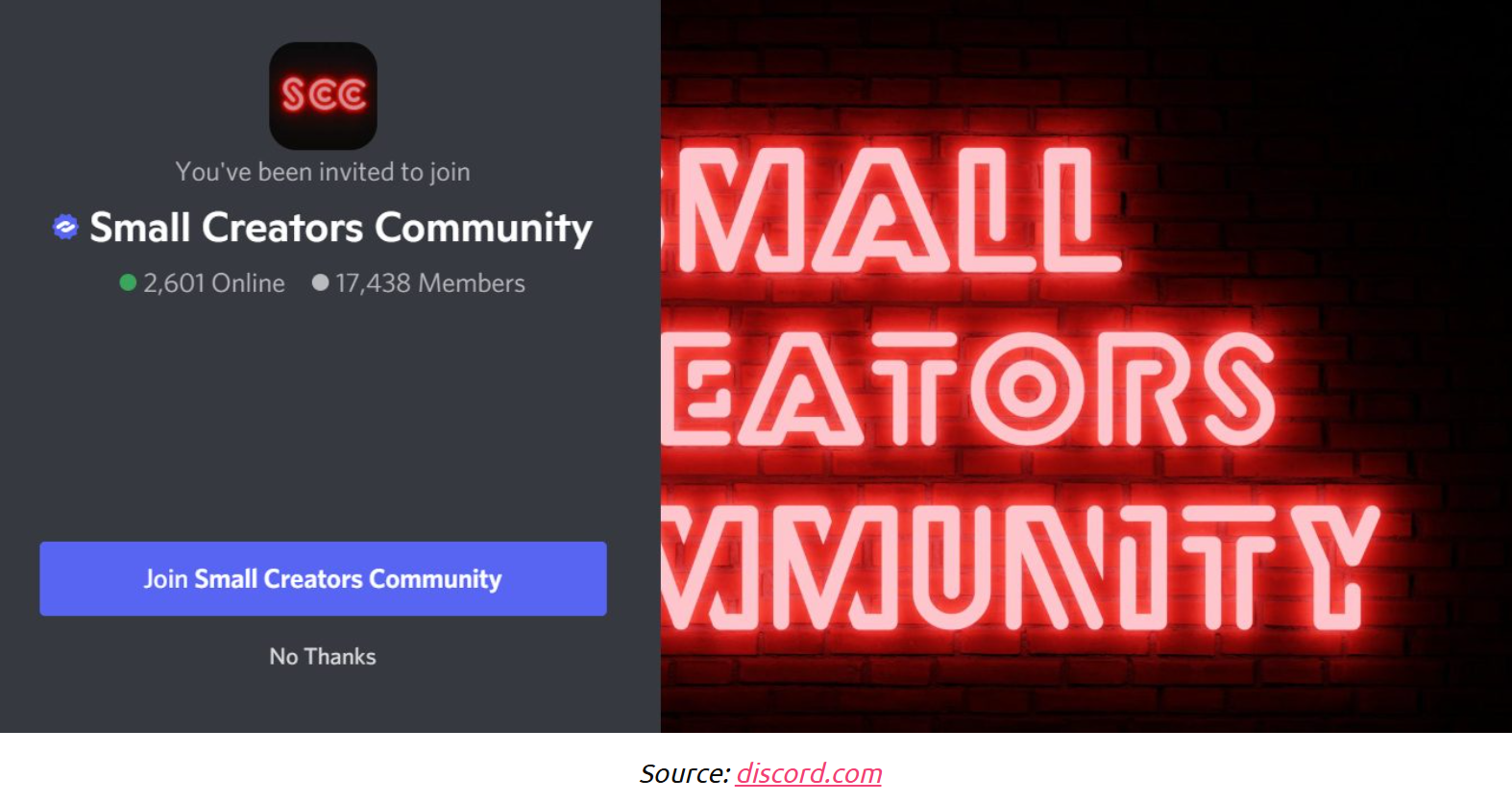 Small Creators Community - best YouTube channel advertising Discord server