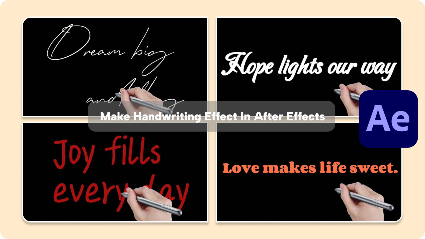 writing effect after effects