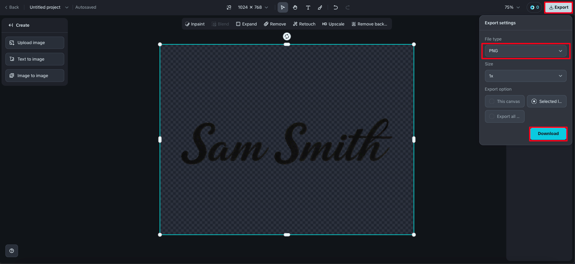 PNG signature creator