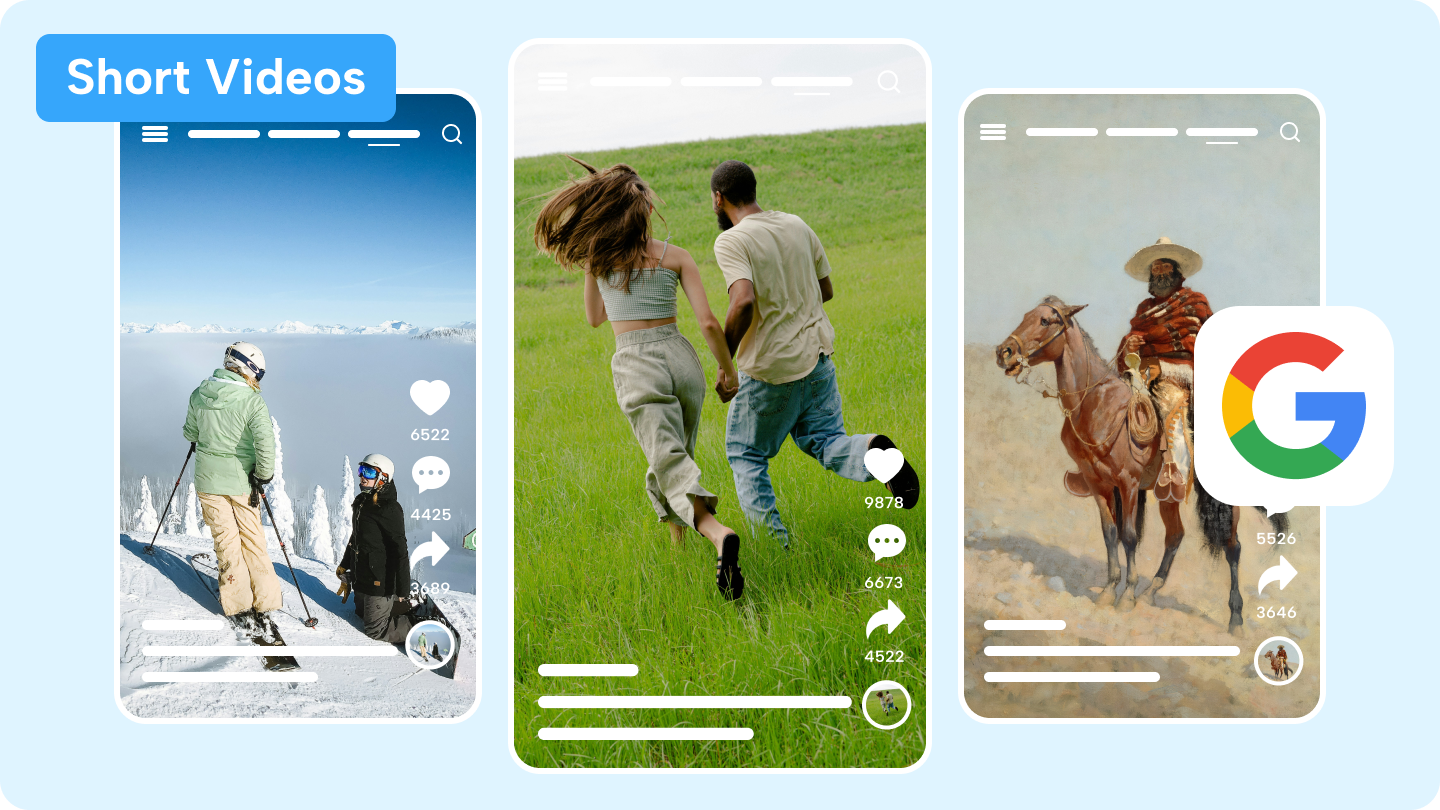 Google šortky videa