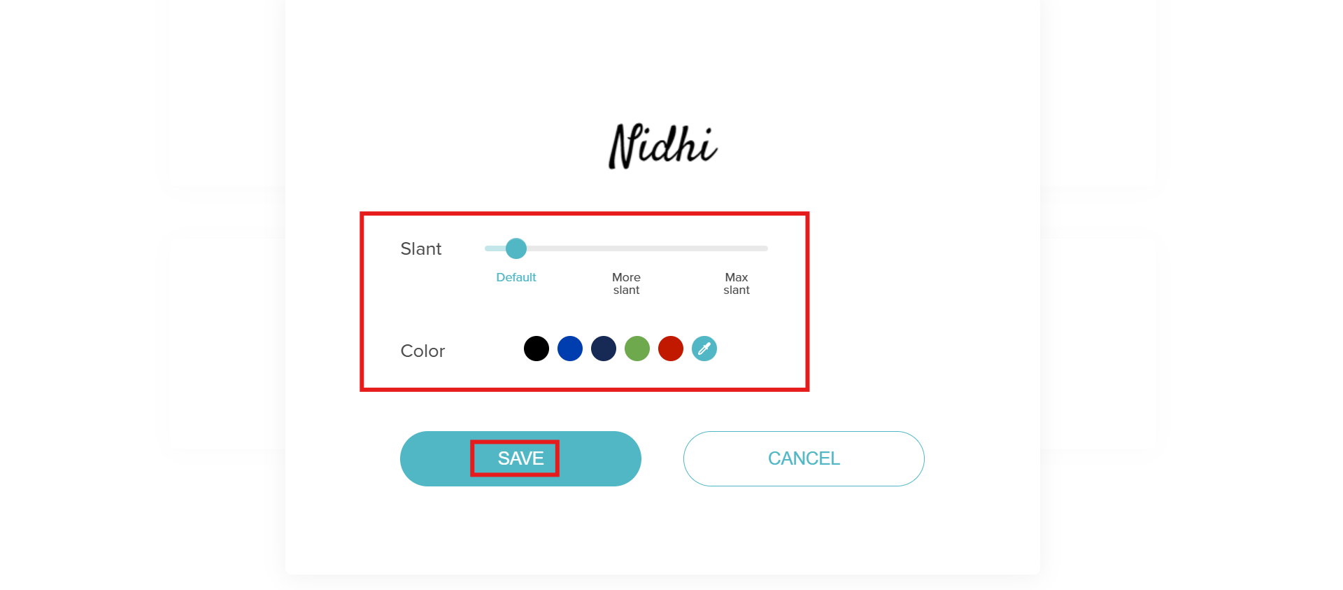 tùy chỉnh chữ ký