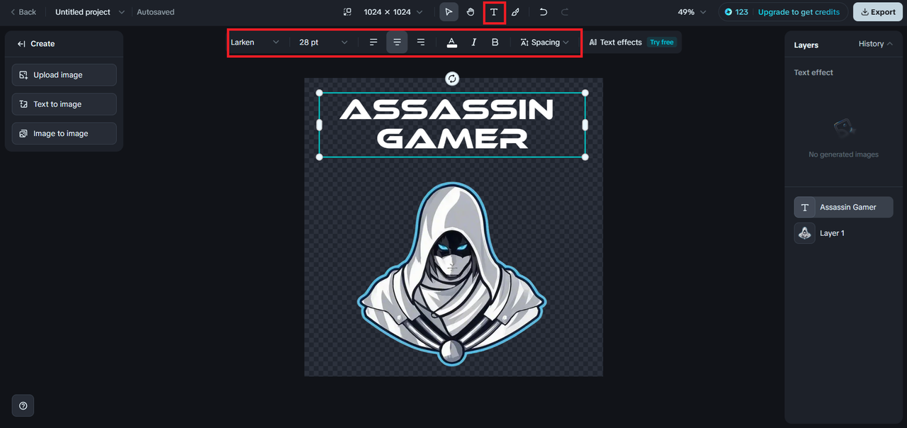 Recursos de sobreposição de texto