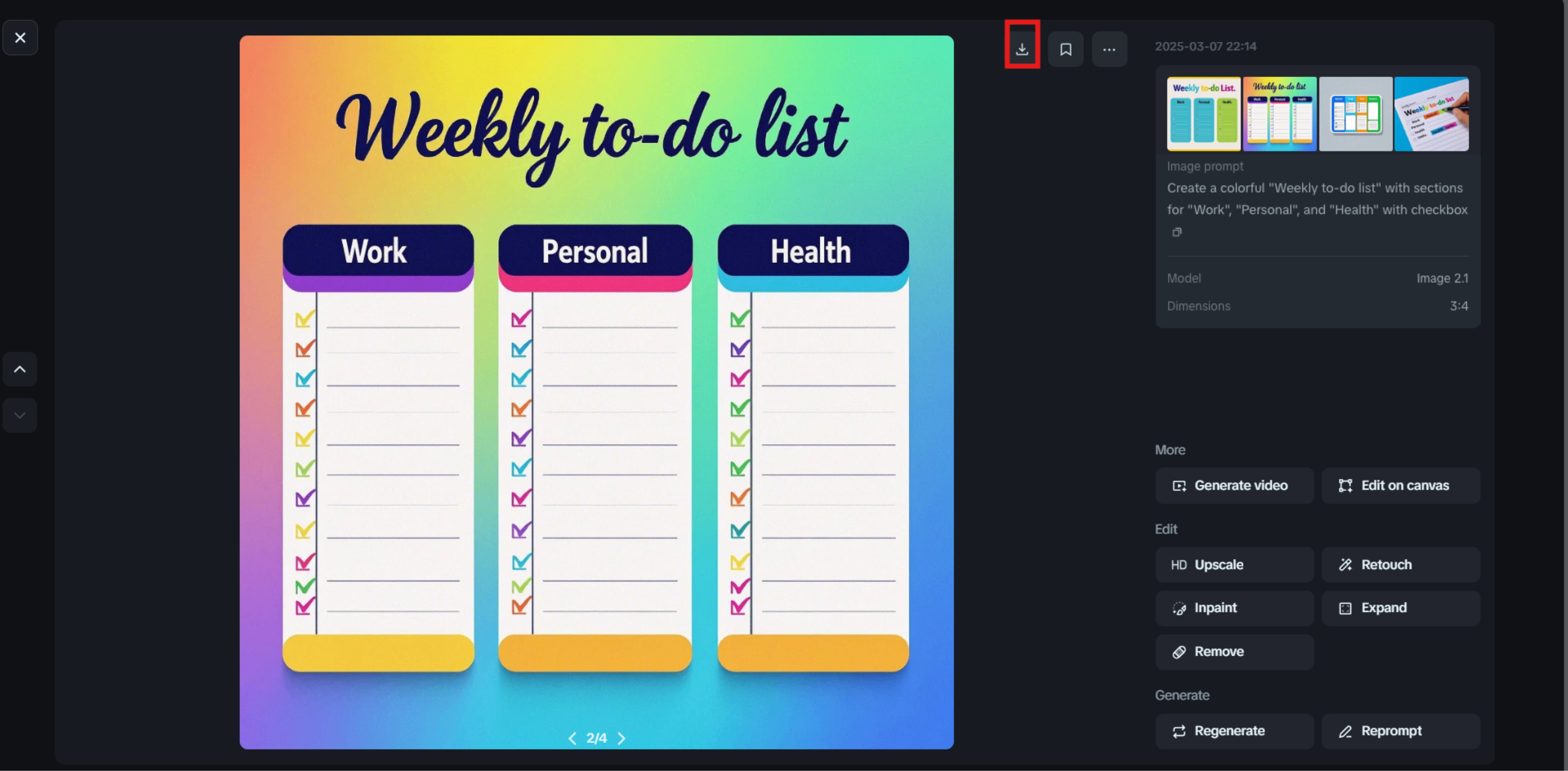 Para hacer ideas de diseño de listas