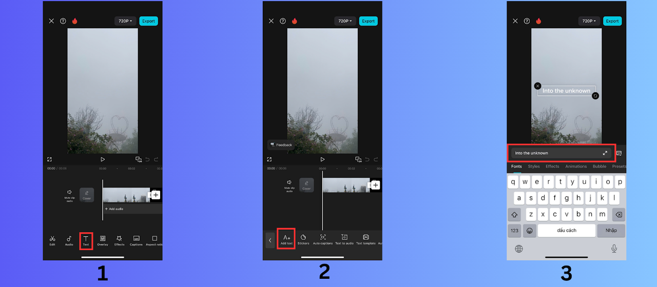Fügen Sie Ihren Text hinzu