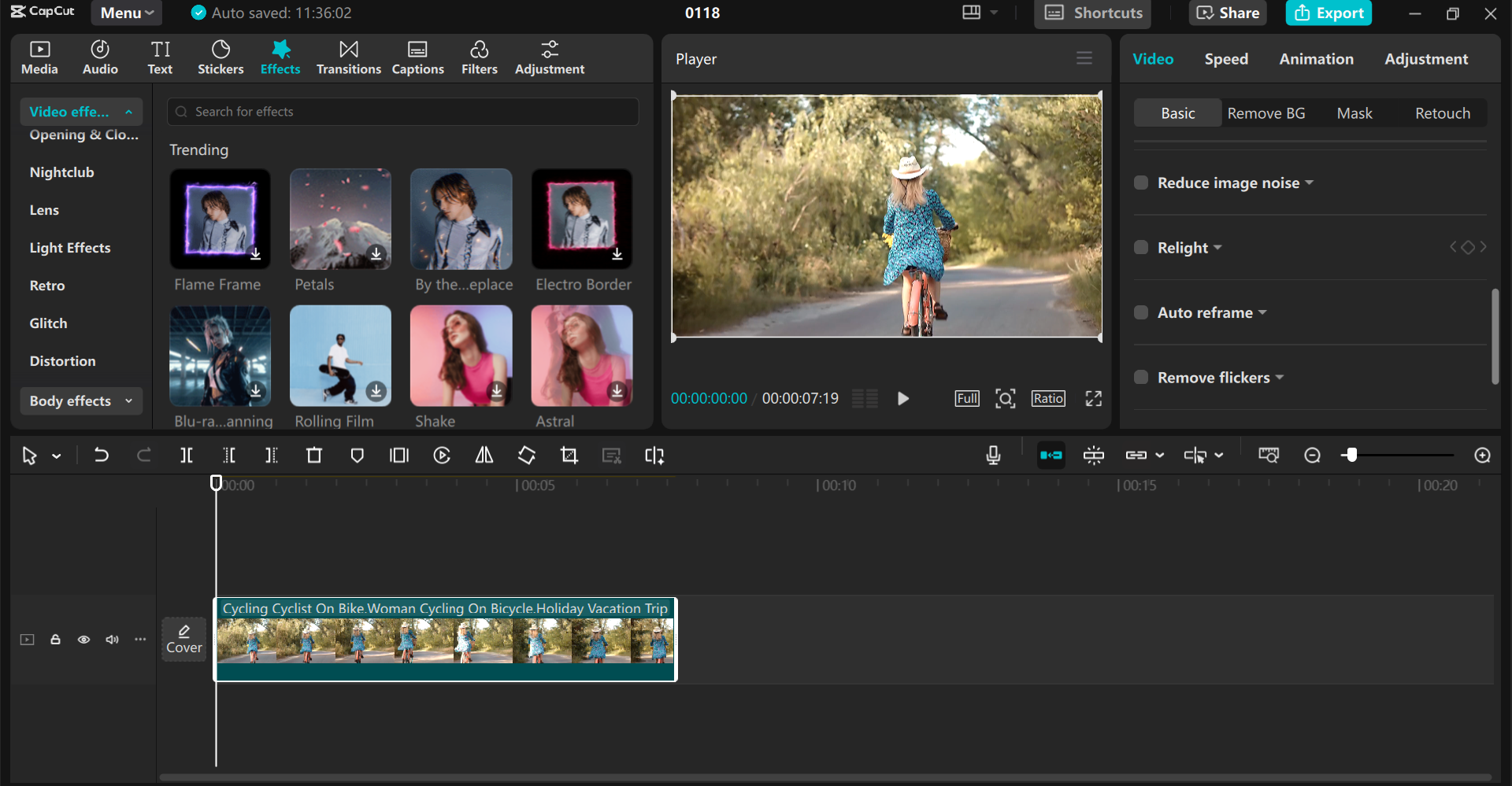 The interface of CapCut desktop video editor - the best software to edit videos