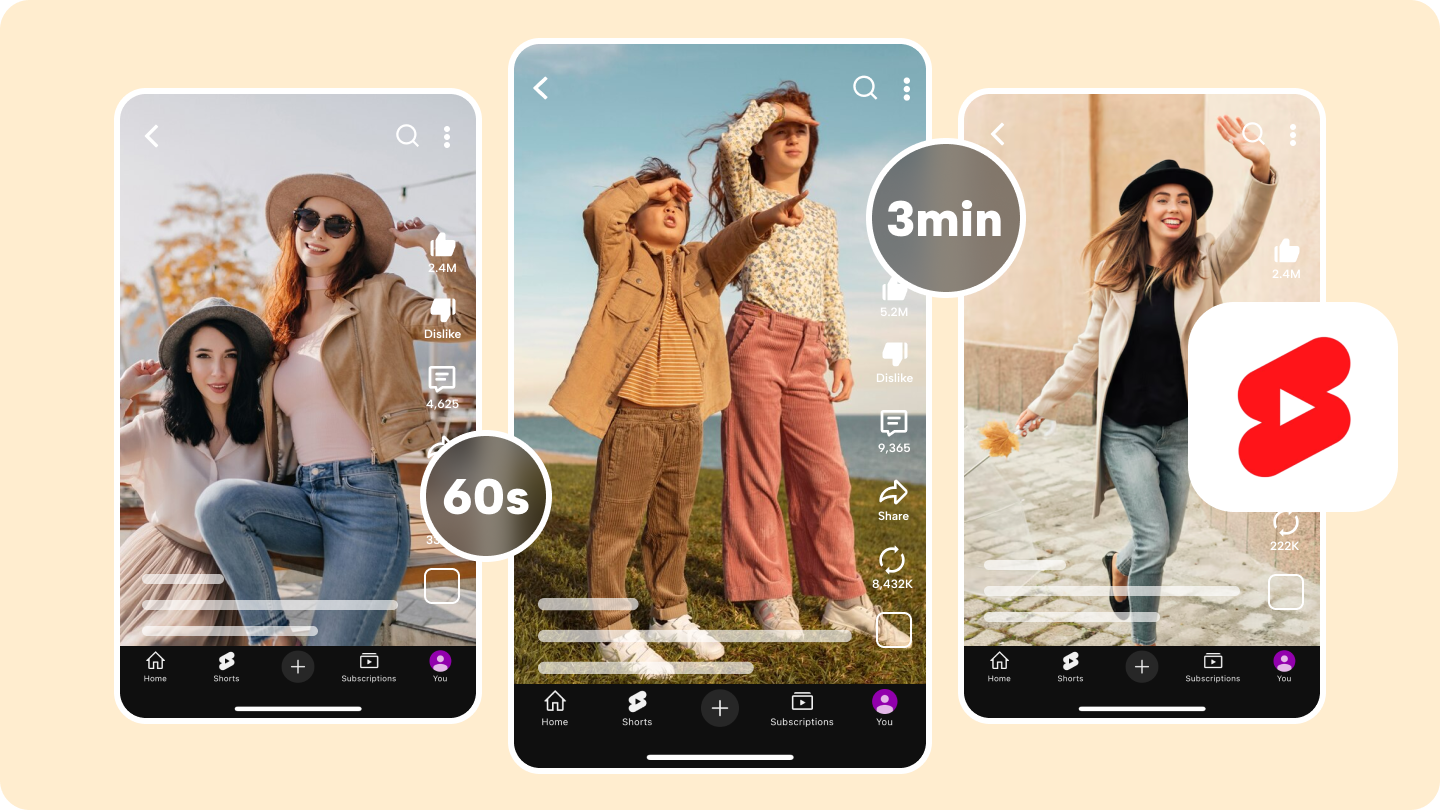 Panjang maksimal YouTubeShorts