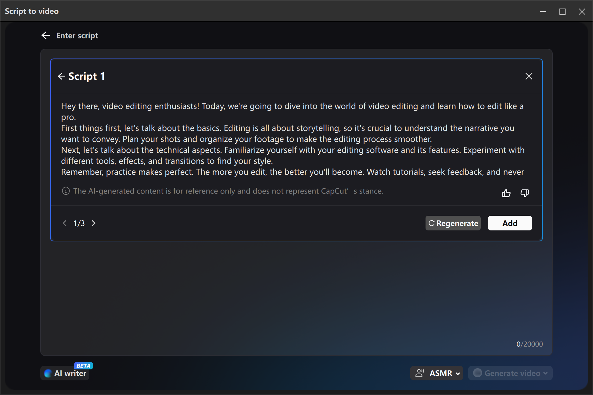 Plan your content structure in CapCut
