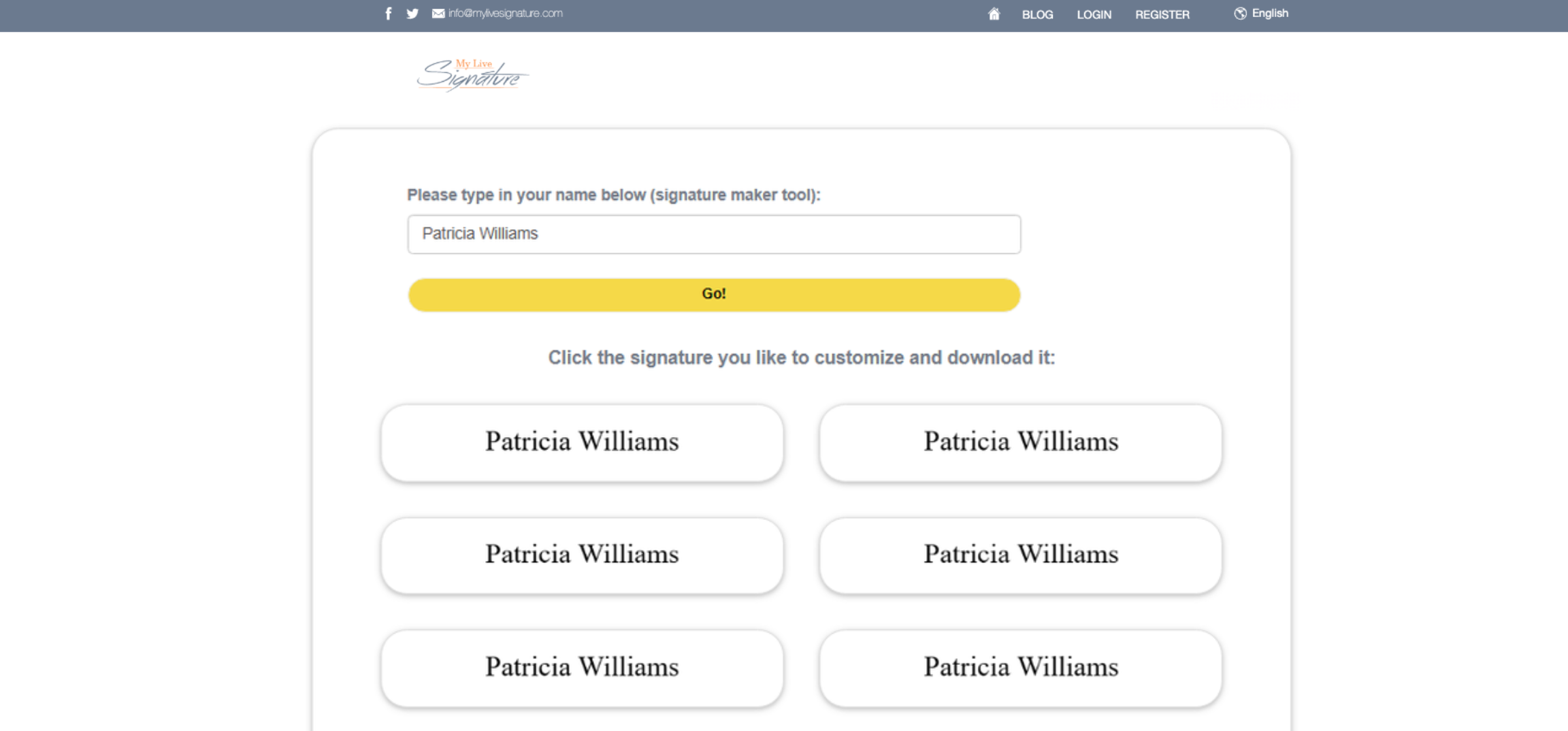 Creador de firma gratuito del nombre