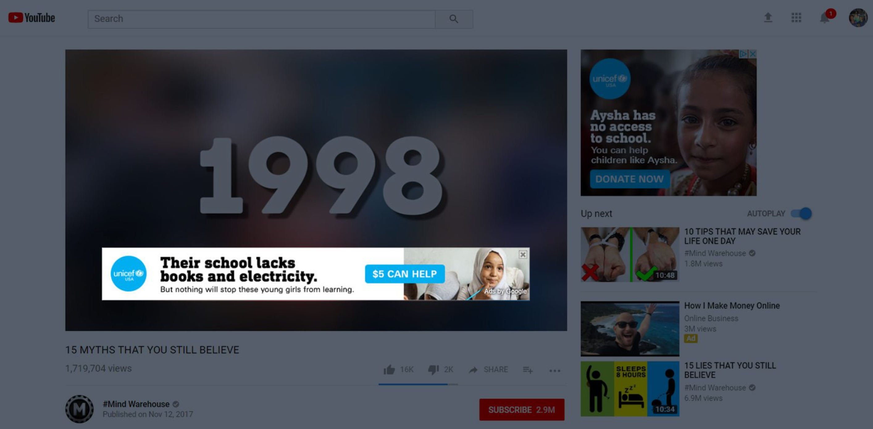 YouTube display ads-Overlay ads