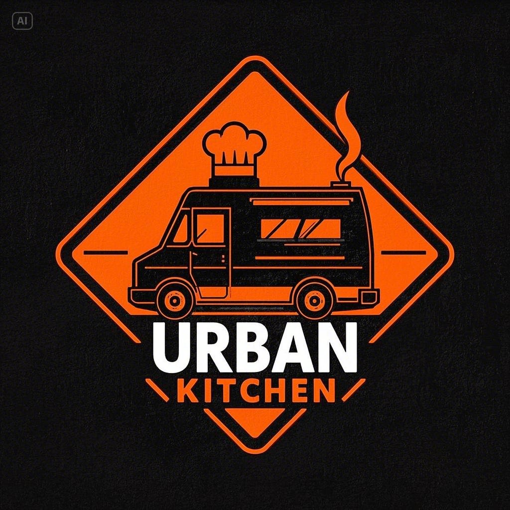 미식가 푸드 트럭 로고 디자인