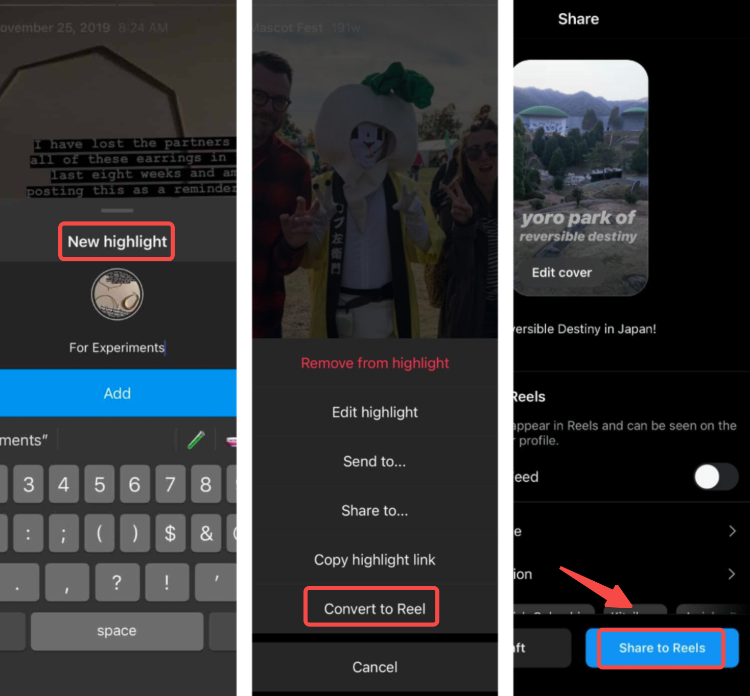 Gambar yang menunjukkan cara mengubah cerita Anda menjadi gulungan.