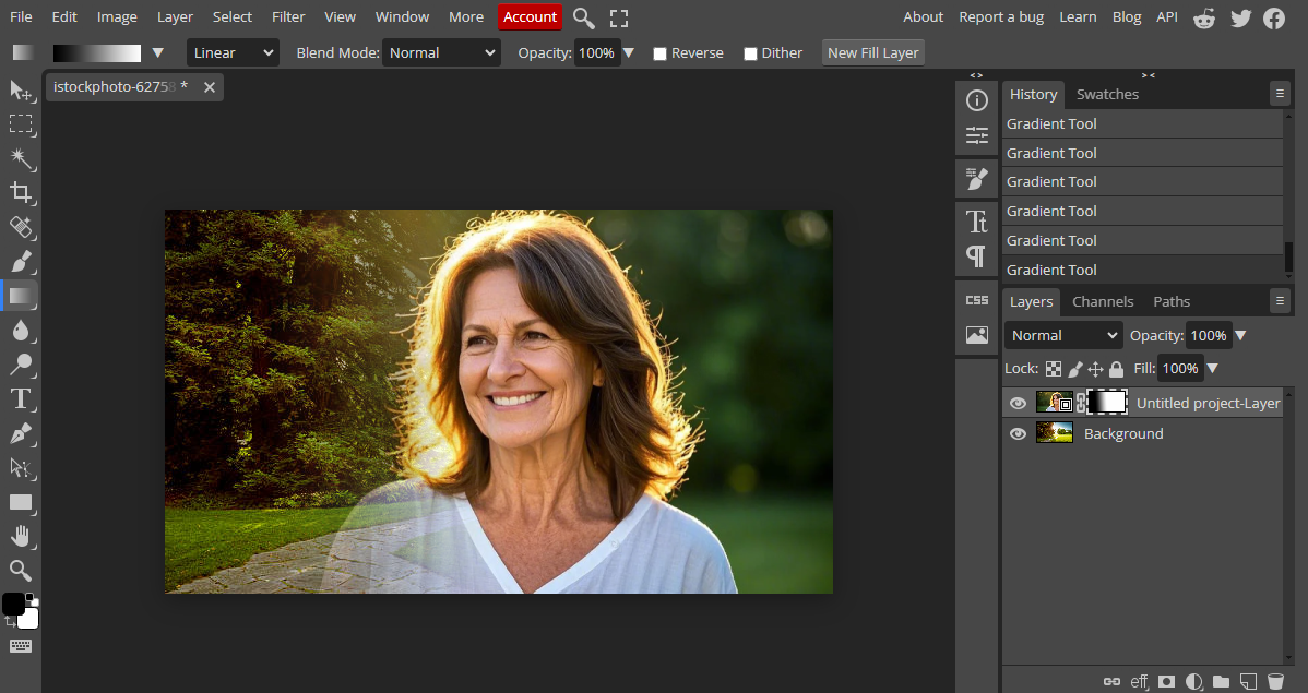 เพิ่มสองรูปด้วยกันออนไลน์กับ Photopea