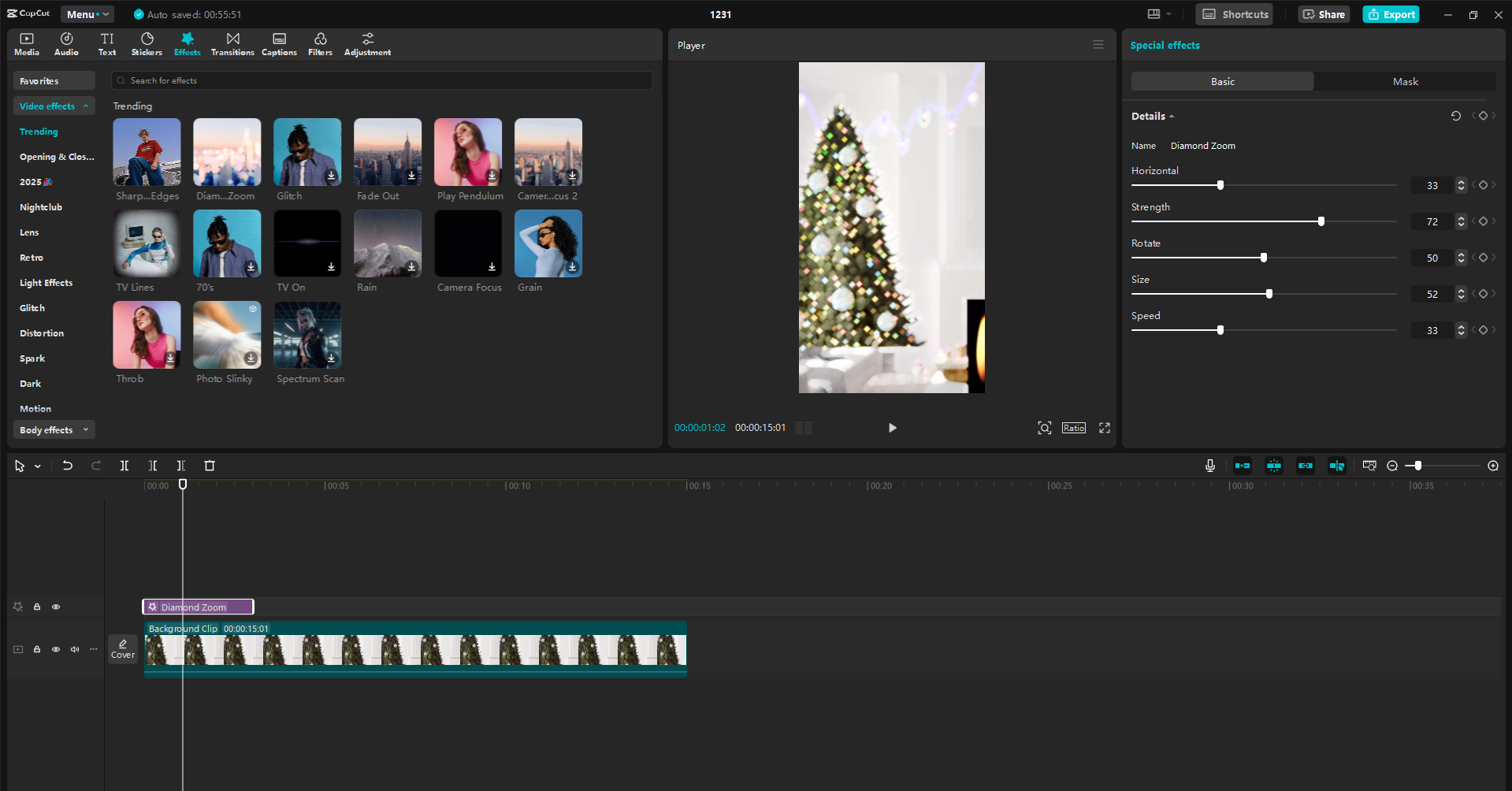 A CapCut asztali videószerkesztő felülete - egyszerű módja annak, hogy vonzó YouTube rövidnadrágot készítsen