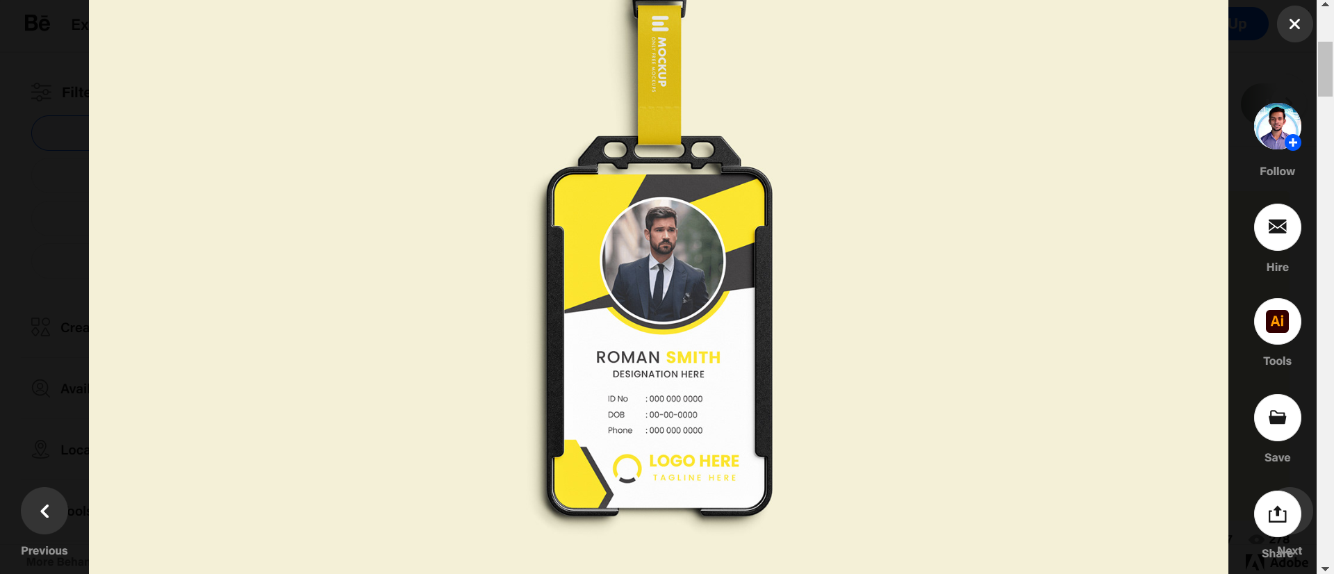 office id card template