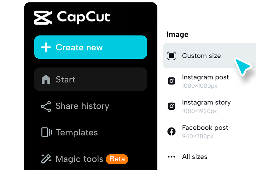 Bắt đầu với CapCuts trống