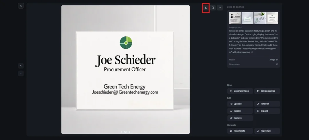 Download the signature