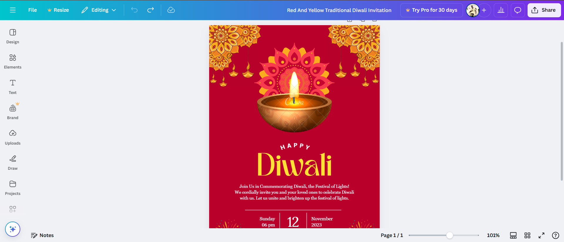 排燈節邀請卡設計
