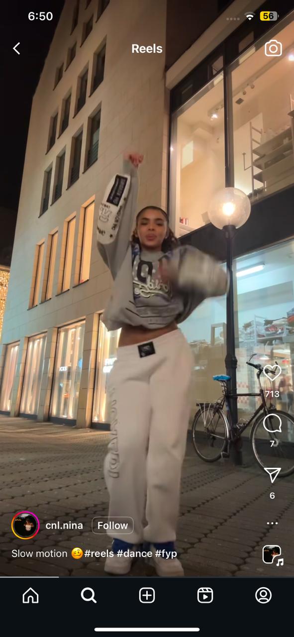 一個Instagram卷軸，慢動作舞蹈