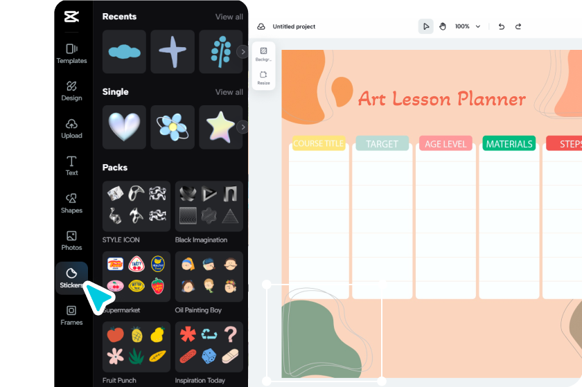 Add element and download