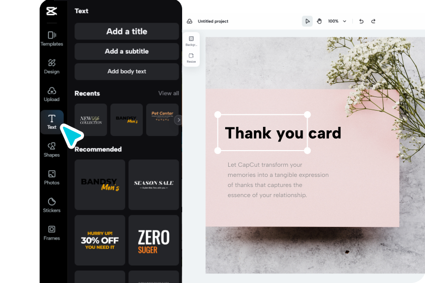 Ajouter du texte et télécharger 