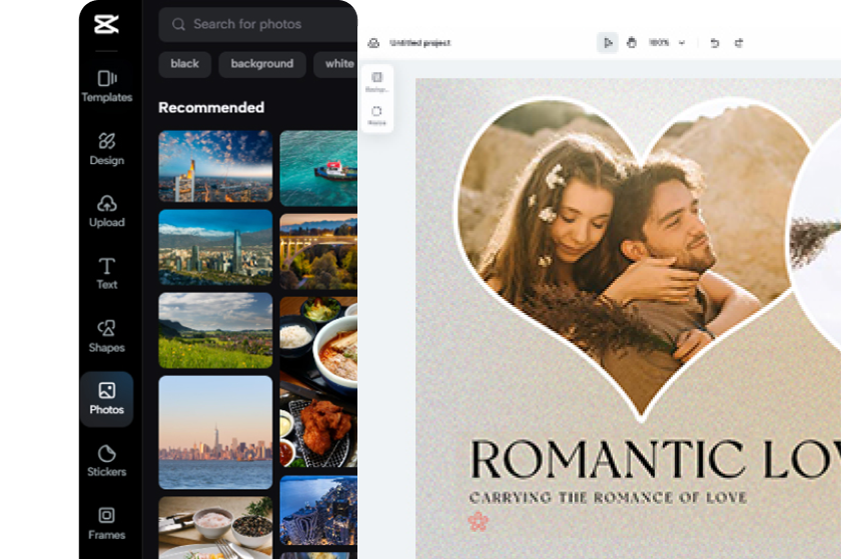 Adicione uma forma de coração e carregue