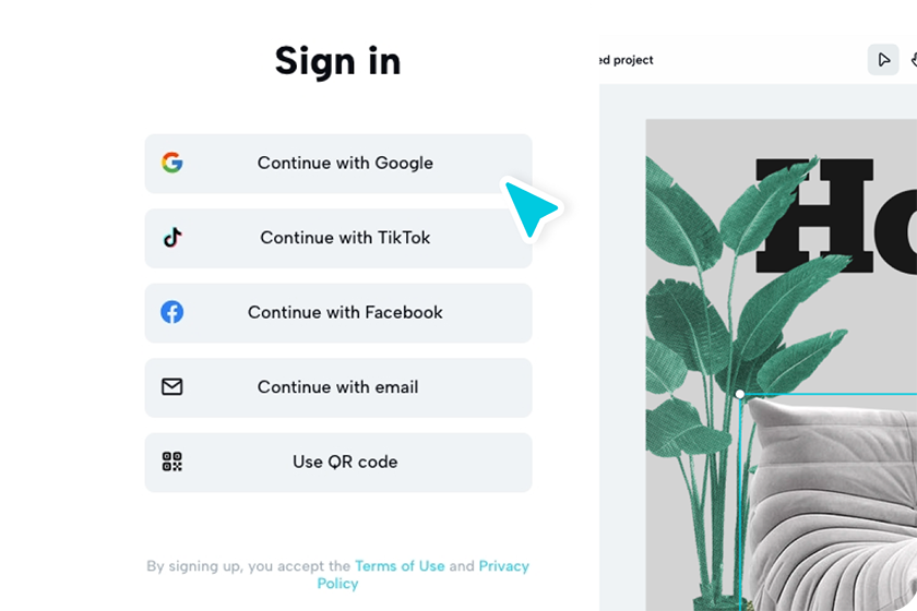 Acesse CapCut e escolha um modelo