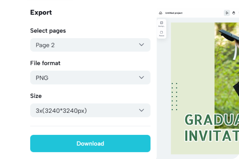 Add text and download