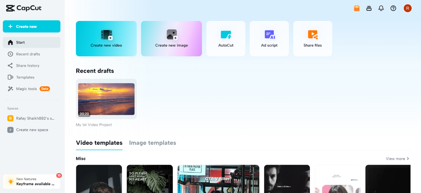 Visit the CapCut website