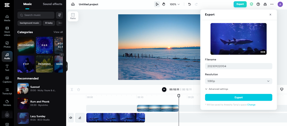 Download and share the video