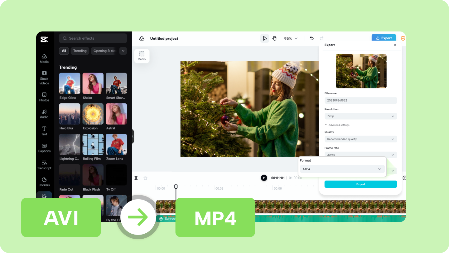 Hogyan lehet konvertálni AVI MP4 ingyenes a CapCut