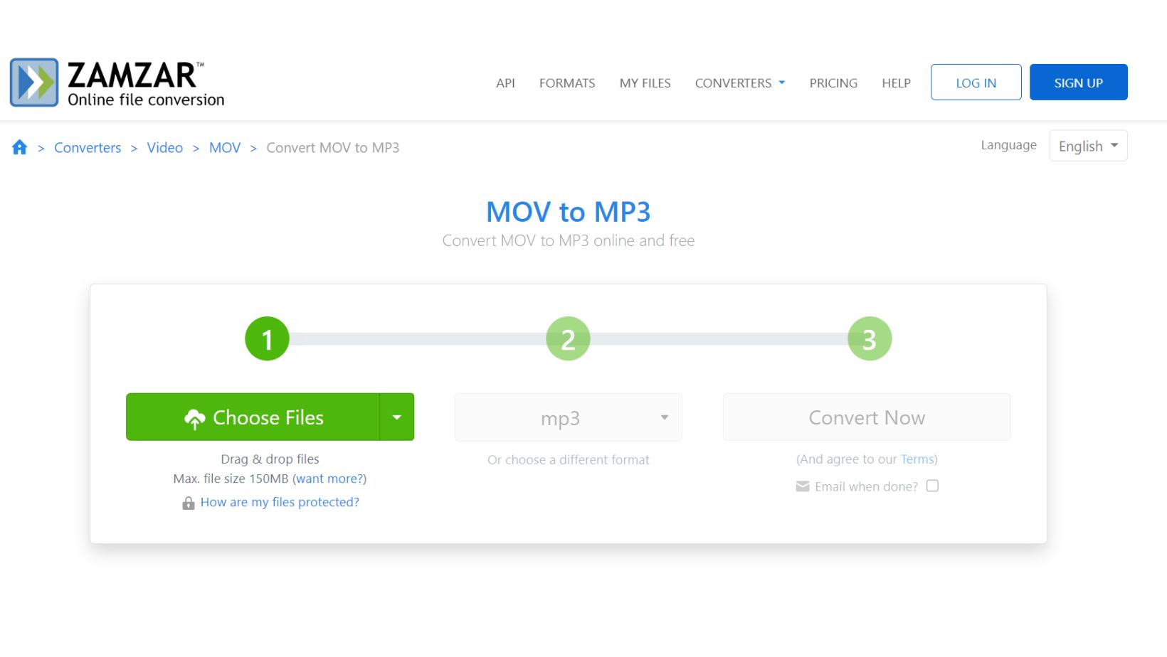 Best MOV to MP3 Converters - ZAMZAR