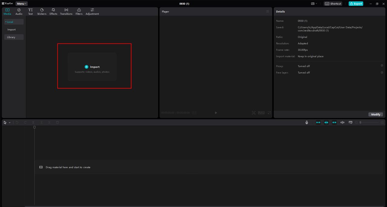 To upload the audio file