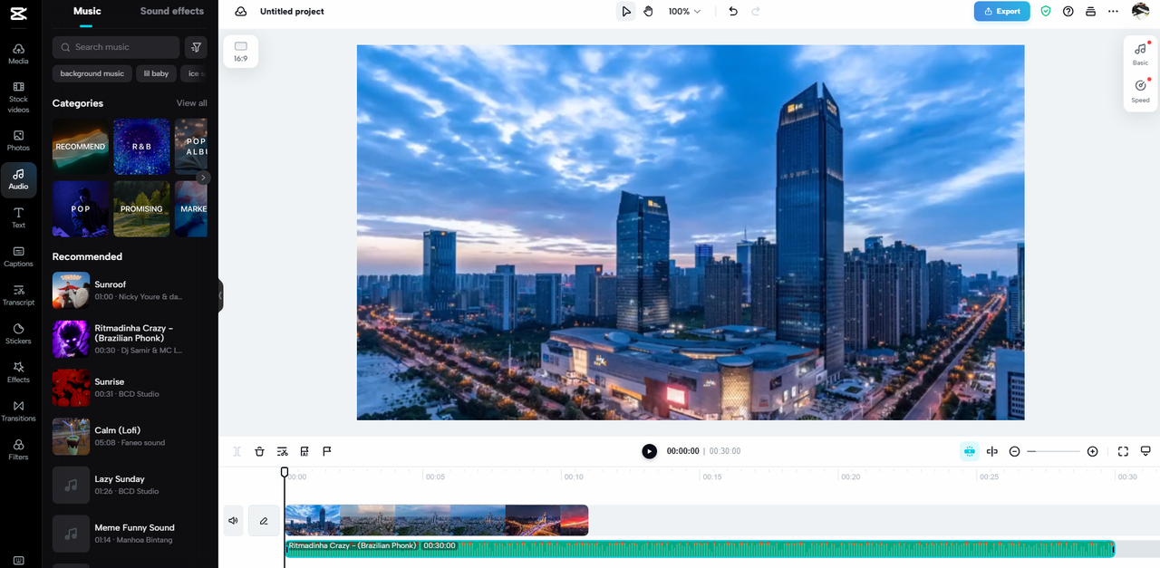 CapCut voice recorder