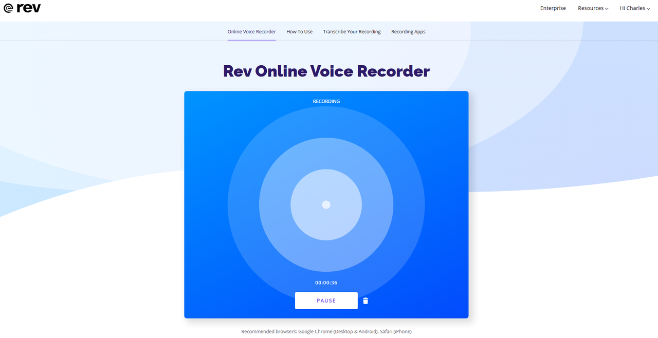 Rev Online Voice Recorder