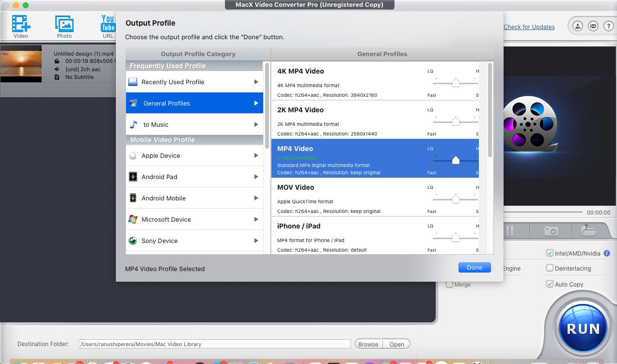 Select the options you wan