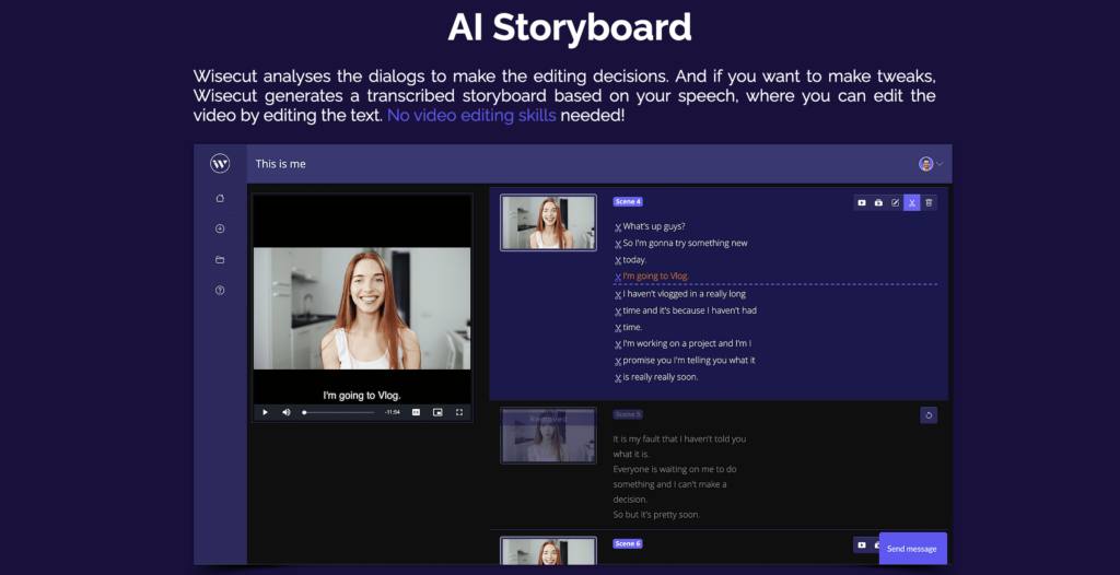 Automatic Video Editors - Wisecut