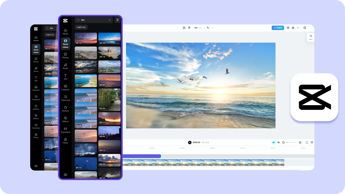 Tingkatkan Video Anda dengan Latar Belakang Langit Menggunakan CapCut