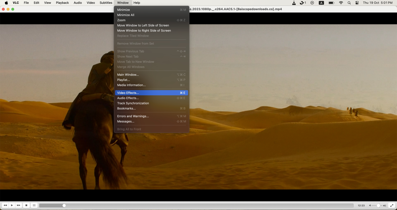 Select the "Video Effects" option