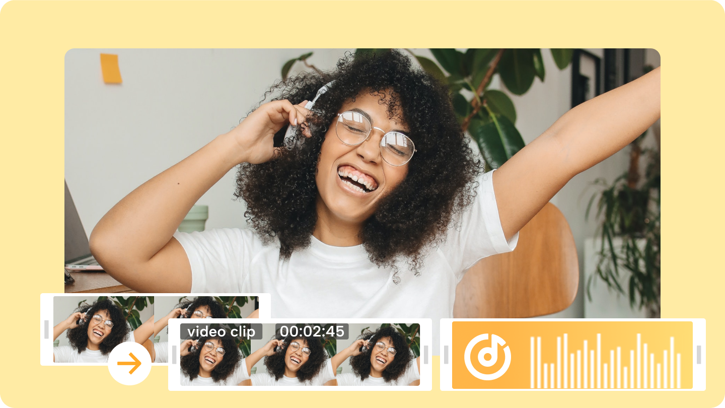 UGC ad creative editing in CapCut featuring audio waveform visualization.