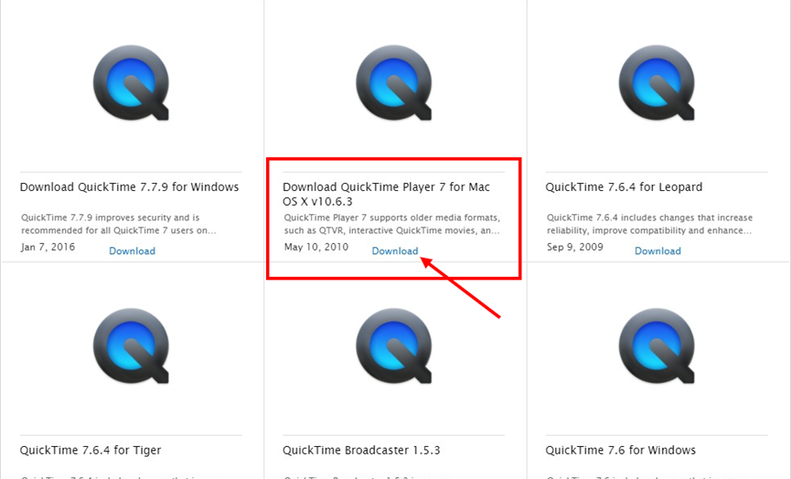 Get QuickTime Player download for Mac