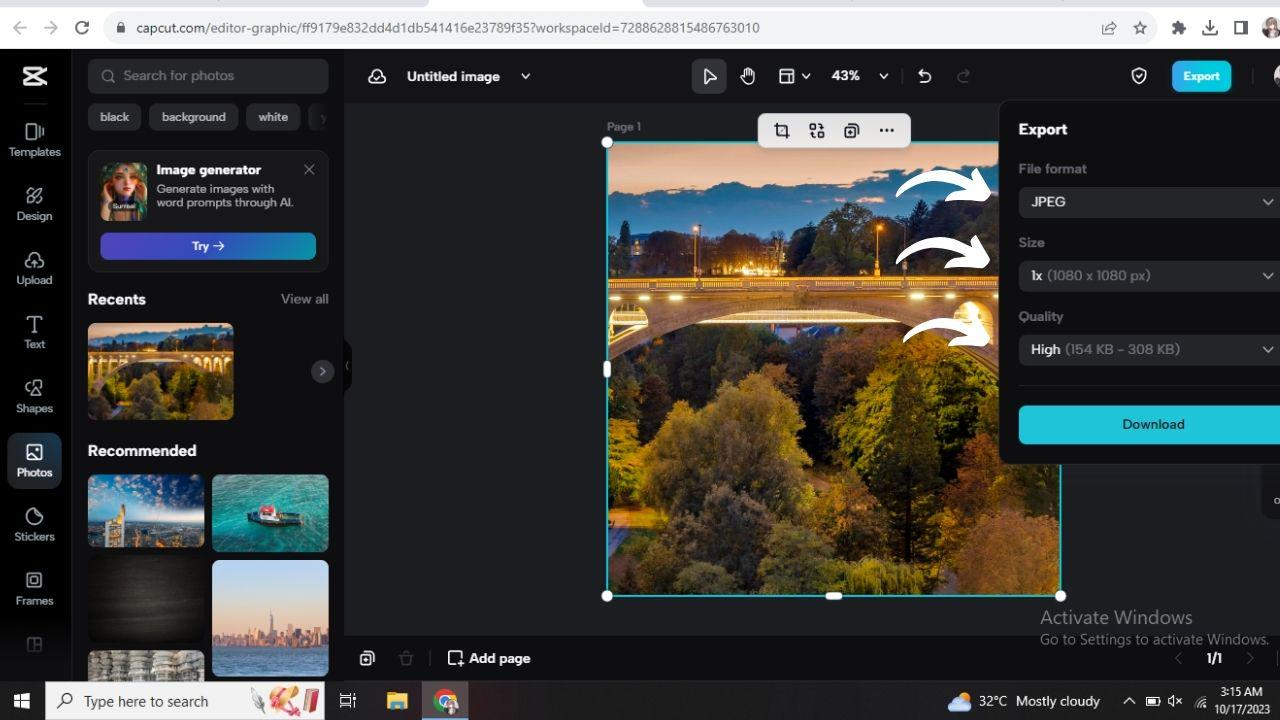 customize quality and size