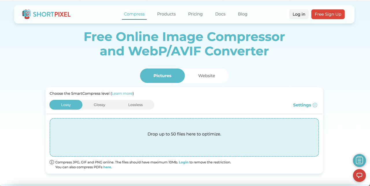 SHORTPIXEL Photo Compressor Tool for Image Compression And Editing