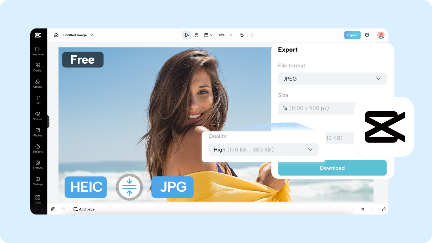 Comprimir heic para jpg