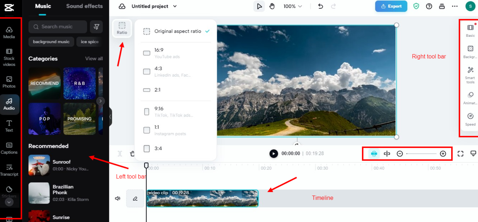 CapCut online video editor