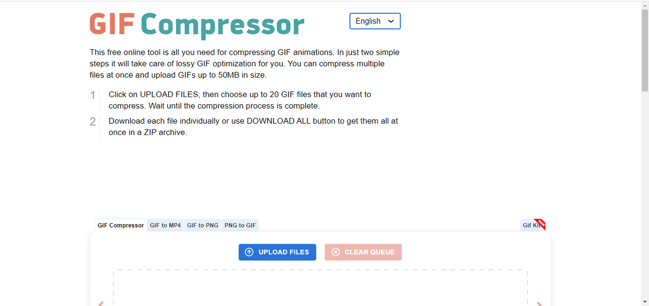 compress GIF online in one click