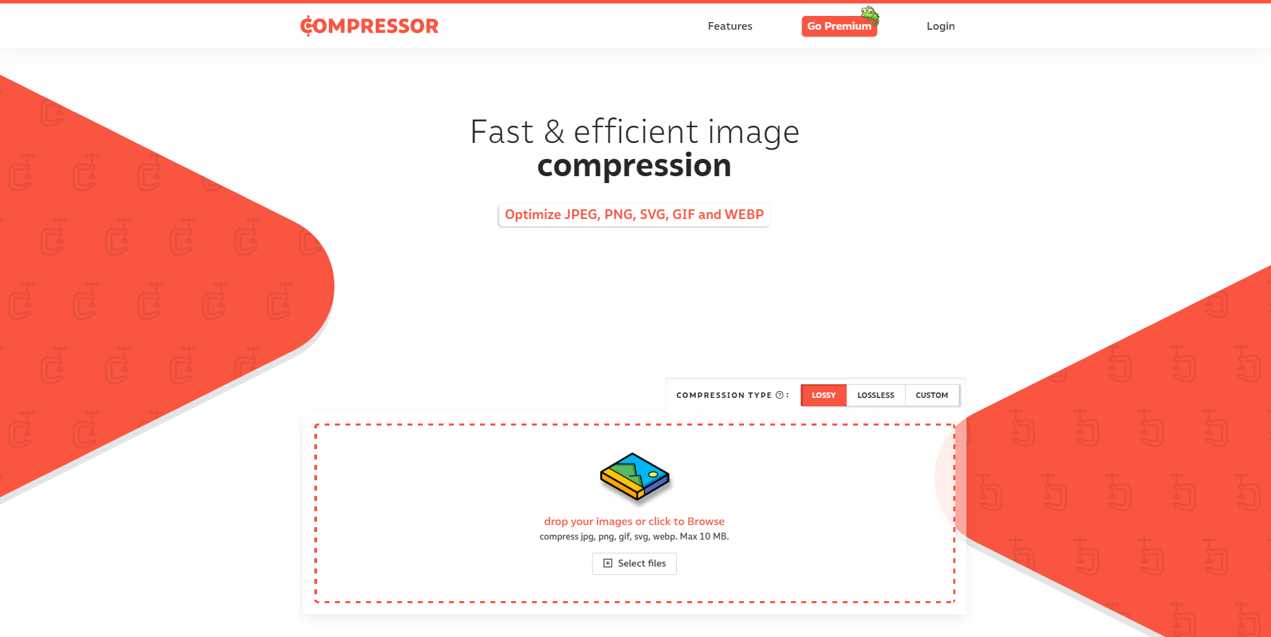 Compress Image on Mac - Compressor.io Step1
