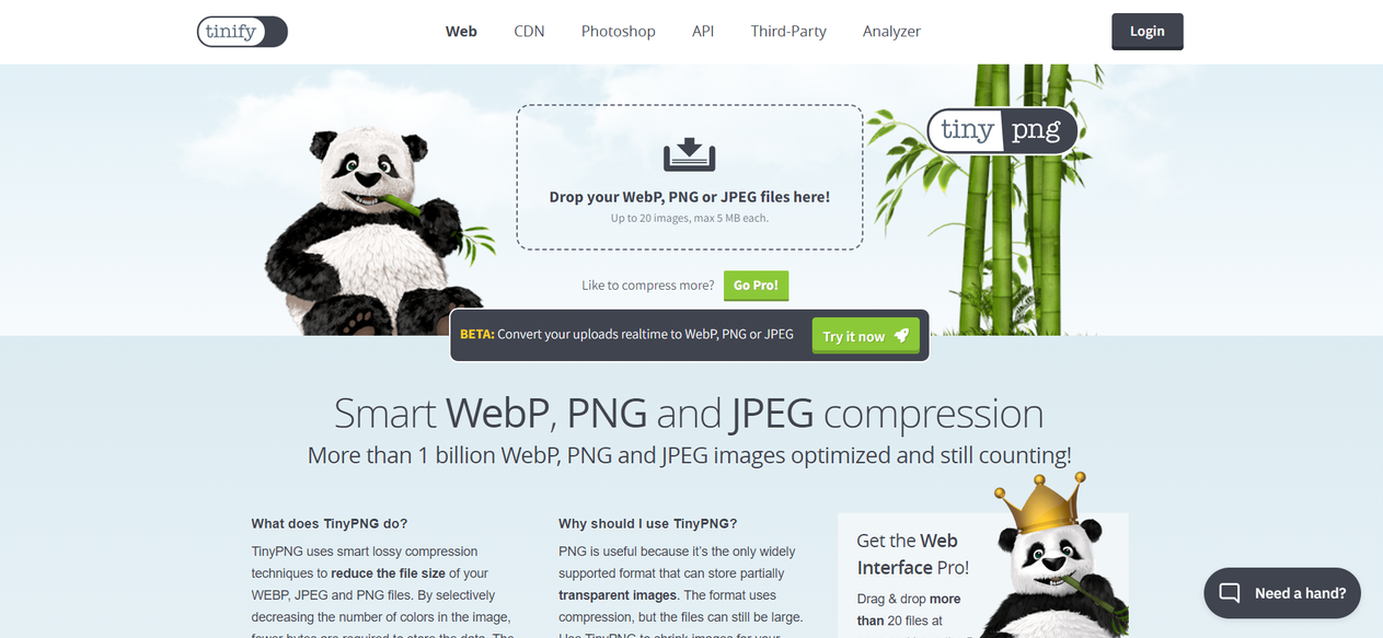Online JPG file compressors - TinyPNG