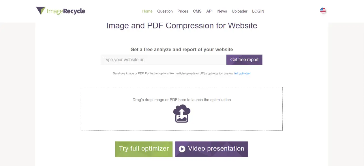 Online JPG file compressors - ImageRecycle