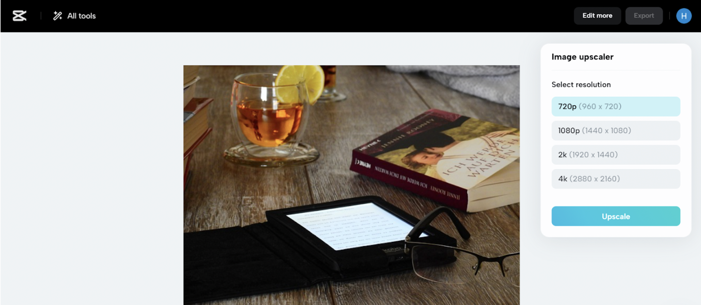 Export/Download the processed image